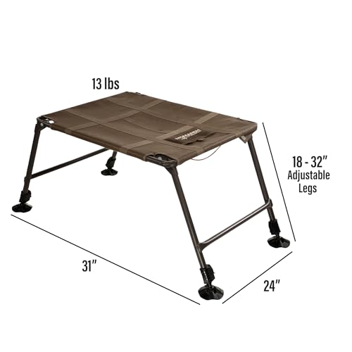 Momarsh Final Stand Adjustable Dog Training & Hunting Platform | Elevated Pet System, Mud Feet, 150lb Capacity