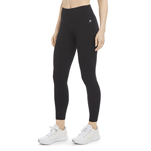 Energy Zone Women's High Waist Cotton Stretch Ankle Leggings - Deep Black 2X