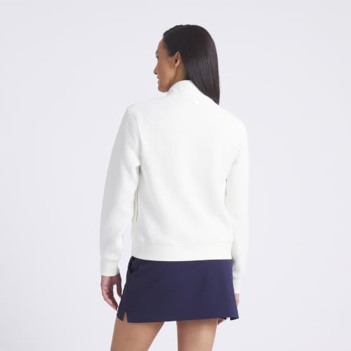 PUMA Golf Women's Boulder 1/2 Snap Pullover - Small, Warm White