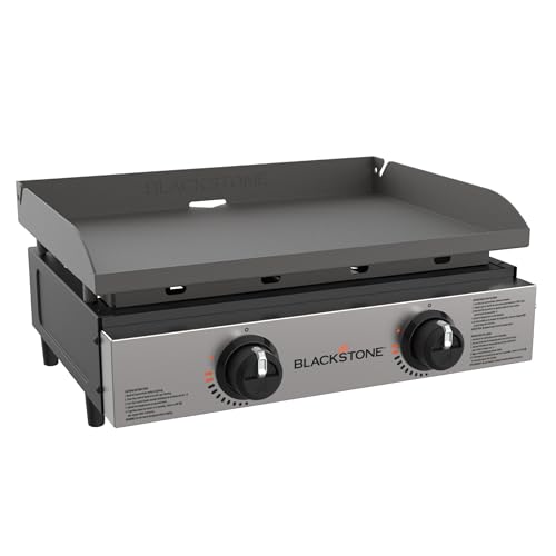 Blackstone 1666 22-Inch Portable Tabletop Gas Griddle 2024 Model with Stainless Steel Faceplate
