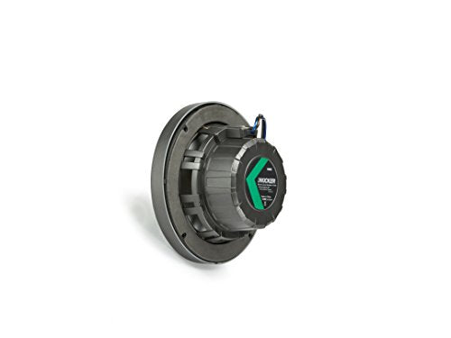 KICKER KM65 6.5-Inch Marine Coaxial Speakers with 3/4-Inch Tweeters, UV-Resistant, Charcoal & White Grilles