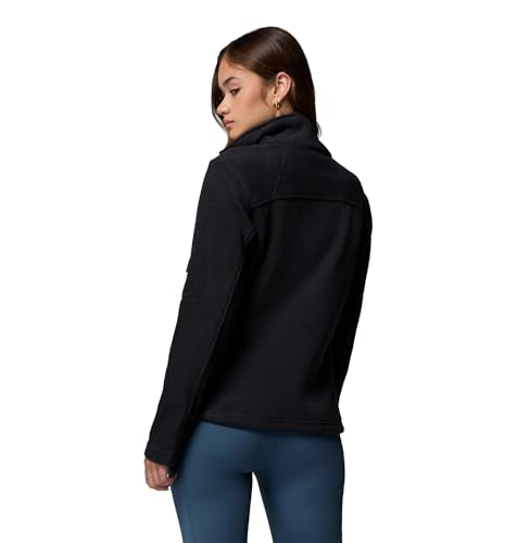 Women's Lightweight Fleece Jacket - Black, Medium, Zip Pockets & Adjustable Hem