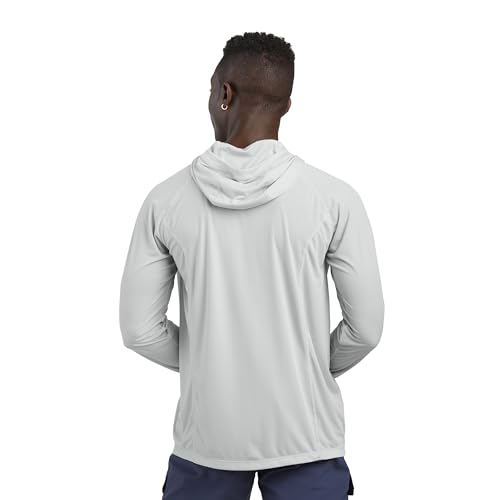 Outdoor Research Men’s Echo Hoodie XL Pebble - Lightweight UPF 15 Sun Shirt, Moisture-Wicking & Breathable