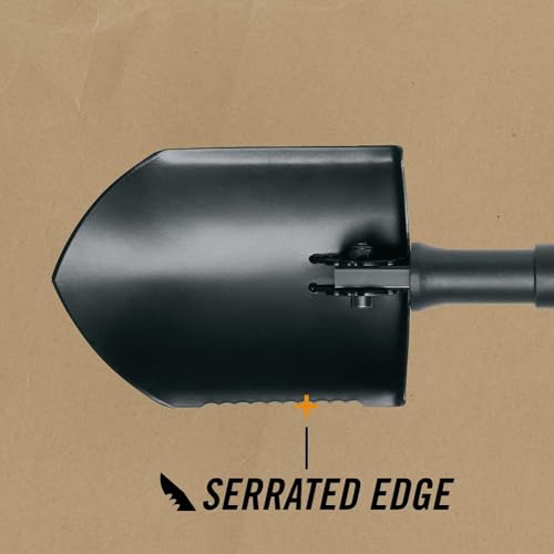 Gerber E-Tool Tactical Folding Shovel M - Camping & Survival Gear with Serrated Edge