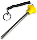Universal Weight Stack Pin for Commercial & Home Gym – Yellow, 3/8" Dia, 5.5" Insertion (Long Pin)