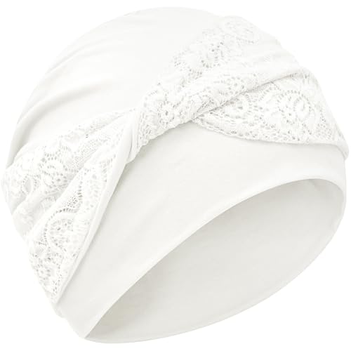 XYIYI White Knot Chemo Headwear for Women Cancer Patients Beanie Hat