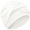 XYIYI White Knot Chemo Headwear for Women Cancer Patients Beanie Hat