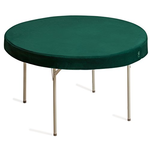 49-Inch Green Round Table Cover for Card Games, Mahjong, Board & Dice Games