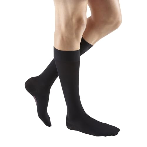 Mediven Plus Calf High Compression Socks - Black, IV-Regular, 20-30 mmHg