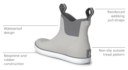 HUK Men's Rogue Wave Fishing & Deck Boots - Solid Grey, 11