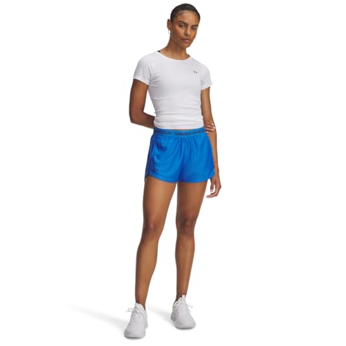 Under Armour Women's Tech Play Up Shorts - Small Blue Atlantis/Washed Navy