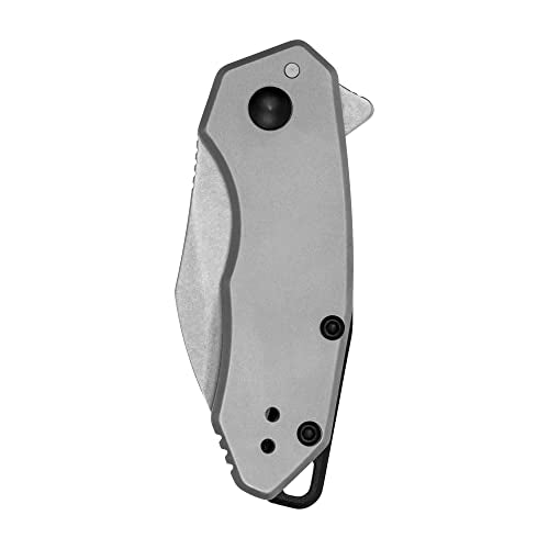 Kershaw Rate Pocket Knife - Gray 1.85 Inch Wharncliffe Blade, EDC Folding Knife