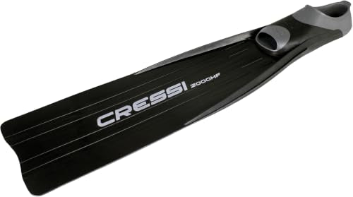 Freediving Fins - Cressi Gara 2000 HF Long Flippers for Deep Skin-Diving - EU 44/45 | US 9.5/11, US Lady 10.5/12