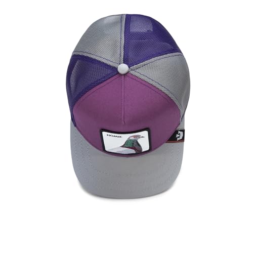 Unisex Purple Trucker Hat with Pigeon Patch - One Size