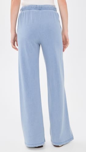 Z SUPPLY Women's Hunter Knit Denim Pants Small Santorini Indigo Relaxed Fit