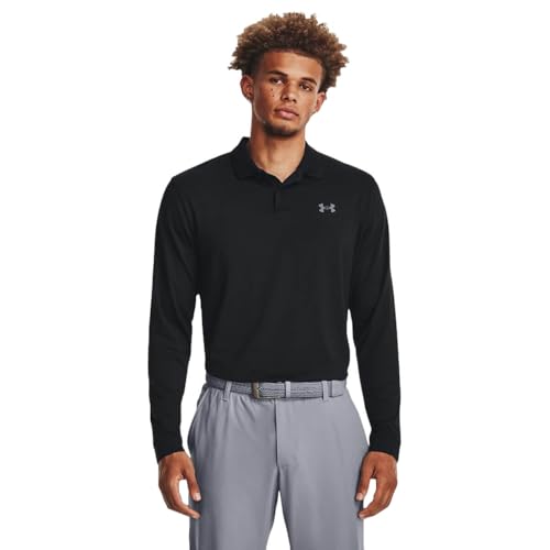 Under Armour Men’s Performance Polo 3.0 Long Sleeve - Large Black
