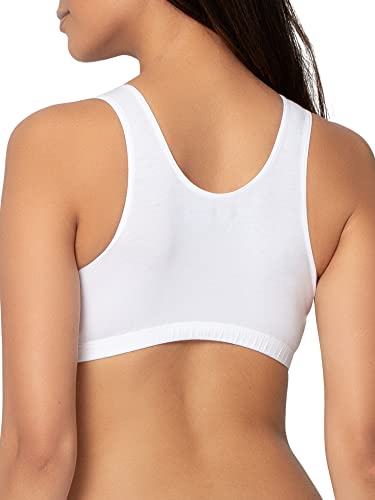 Women's Wireless Cotton Sports Bra - Multipack, Kaleidoscope/White/Punchy Peach 44