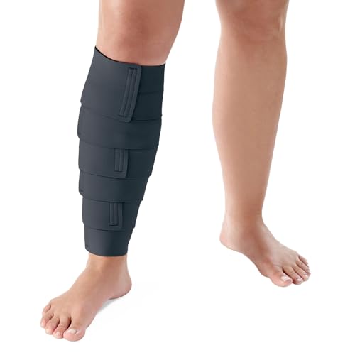 Adjustable Compression Calf Wrap - Black, Up to 30cm, Large