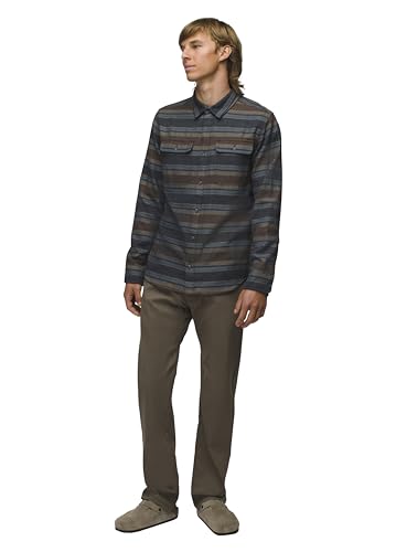 Men's Slim Fit Active Pants - PrAna Brion, 34W x 32L, Mud