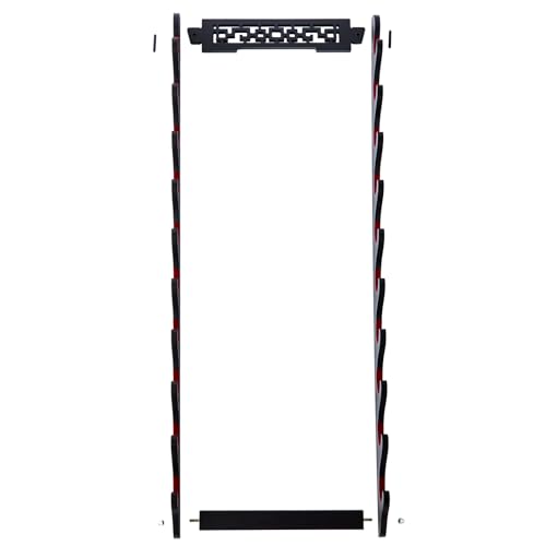 10-Tier Samurai Sword Wall Mount Holder Velvet Padded Display Rack