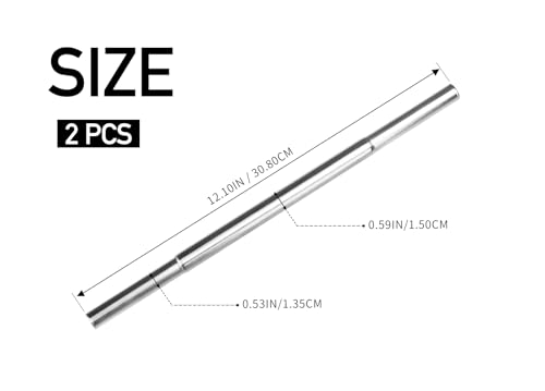 0.580 Inch Golf Club Extension Steel Shaft Kit for Iron & Putter - Silver, 2 Pack