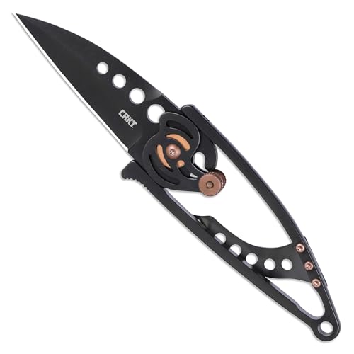 CRKT Snap Lock EDC Folding Knife with Cam Lock - Black, Model 5102NK