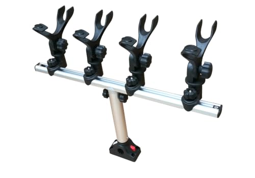 Brocraft Crappie Rod Holder System with Deck & Side Mount - 4-Rod Spider Rigging