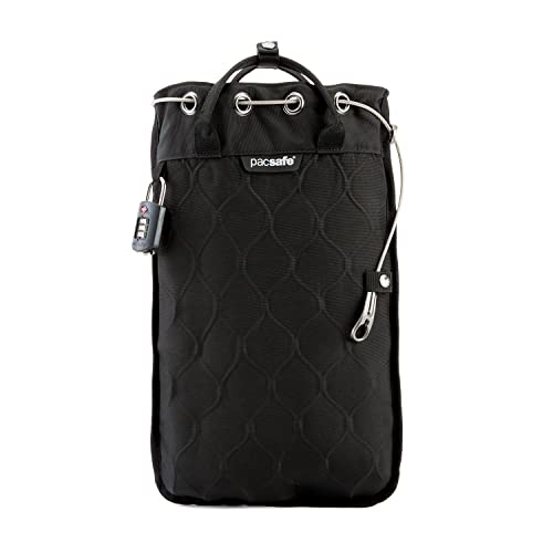 Pacsafe TravelSafe Gii 5L Portable Safe Black - Secure Lockable Travel Security Bag