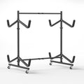 LLDDHHWW 4-Kayak Freestanding Storage Rack with Wheels, Adjustable Steel Canoe & Paddle Organizer