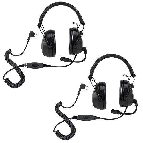 Retevis Two Way Radio Headset with Mic Noise Reduction 2 Pack