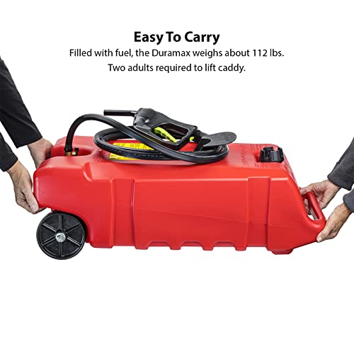 Scepter Flo 'N Go 14 Gallon Gas Caddy with Manual Pump, Red Fuel Tank