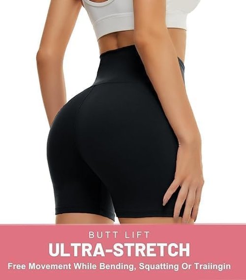 CAMPSNAIL Biker Shorts for Women - High Waisted Compression Spandex for Gym & Yoga | 8"/5" Sizes