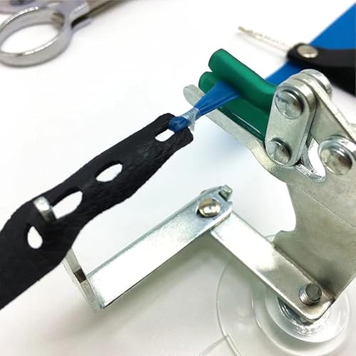 DIY Slingshot Band Tying Tool Kit with Leather Pockets & Elastic Rope
