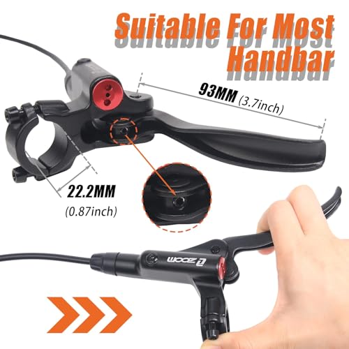 Hydraulic Disc Brake Set for Mountain Bikes - Front & Rear 4 Piston, Bolt-On, Pre-Bled