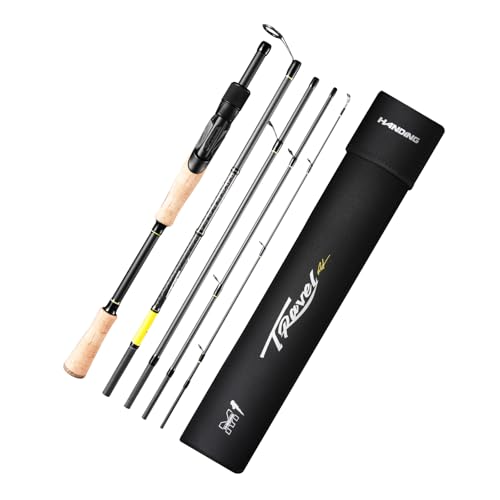 HANDING 6'6'' Travel Fishing Rod - Medium Fast 5-Piece Spinning & Casting