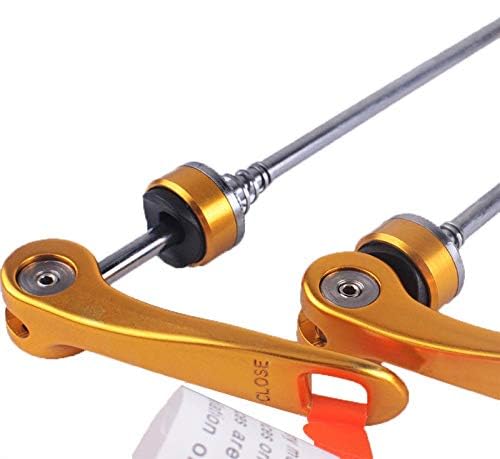 Zsling 1 Pair Bicycle Skewers Ultralight Quick Release Skewers Front Rear Set 110/135 mm for MTB Road Bike Black