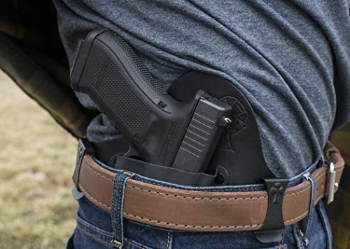 CrossBreed SuperTuck IWB Concealed Carry Holster for Glock 17, 19, 22, 23, 45 - Right Hand, Leather & Kydex