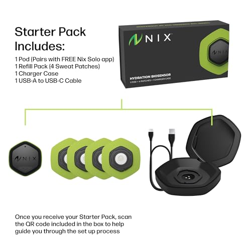 NIX Hydration Biosensor Kit for Athletes - Sweat Sensor & Real-Time Hydration Data
