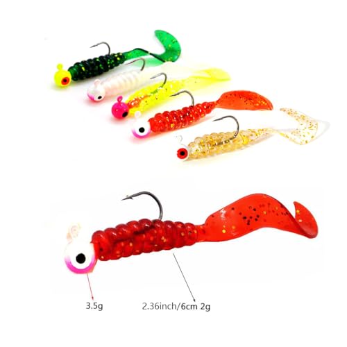 Floating Carp Fishing Baits with Scent - Multi 20PCS Curly Tail Soft Plastic Lures