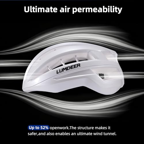 LUMDEER White Bike Helmet for Adults Men Women - Ultra Ventilation Cycling Safety