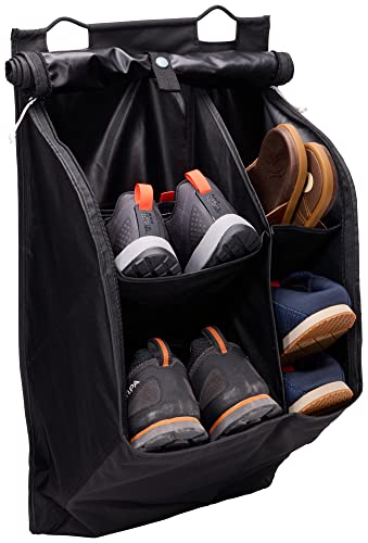 Rooftop Tent Organizer with Waterproof Mesh Storage - Black