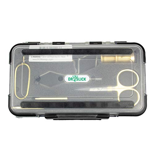 Fly Tying Tools Gift Set with Waterproof Fly Box - 7 Pieces
