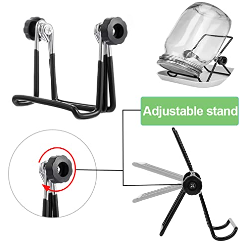 Lulonpon 2 Pieces Sprouting Stands with Tray - Stainless Steel & Mesh Covers