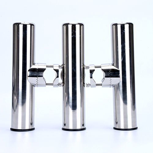 Amarine Made 4-Pack Boat Fishing Rod Holders Stainless Steel Adjustable Mounts