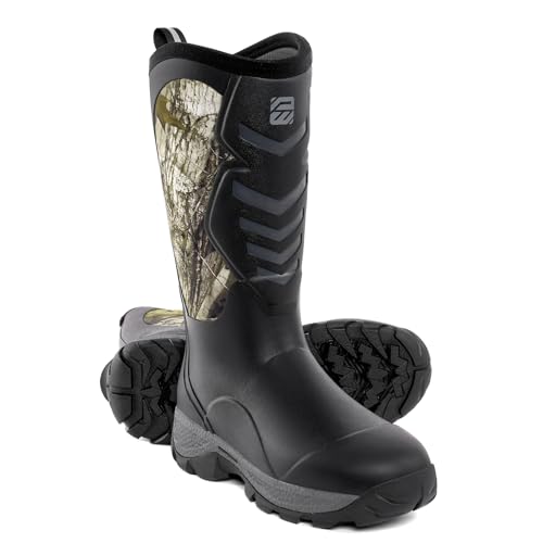 Men's Waterproof Insulated Rubber Hunting Boots - 8 / Next Camo