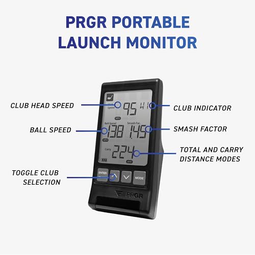 Portable Golf Launch Monitor with Doppler Radar - Club & Ball Speed, Distance, Swing Analysis