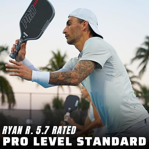 Professor PhD Pro Grey Edge Raw Carbon Fiber Pickleball Paddle - USA Approved
