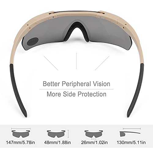 Khaki Shooting Glasses Eye Protection for Range Safety - XAegis