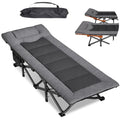 Mopaicot Adjustable Camping Cot for Adults - Foldable Bed with Headrest