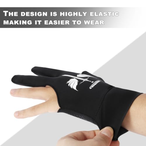Billiard Gloves 2 Pack Left Hand Pool Gloves for Snooker and Cue Sports